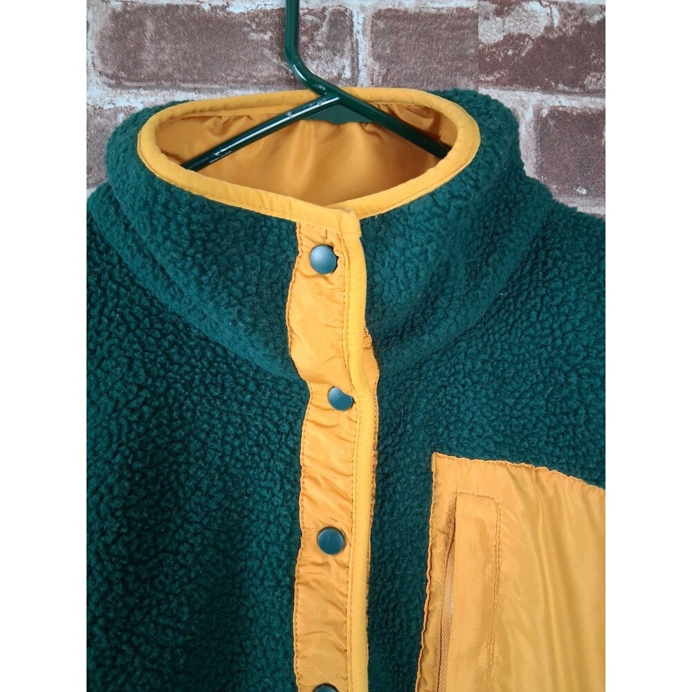 Womens Oversized Green Fleece Cozy Sweatshirt WILO THE LABEL Small Pullover - Picture 3 of 9